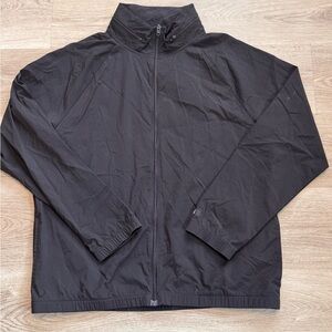 Vintage PINK Victoria's Secret Black Windbreaker Jacket with Zip-In Hood